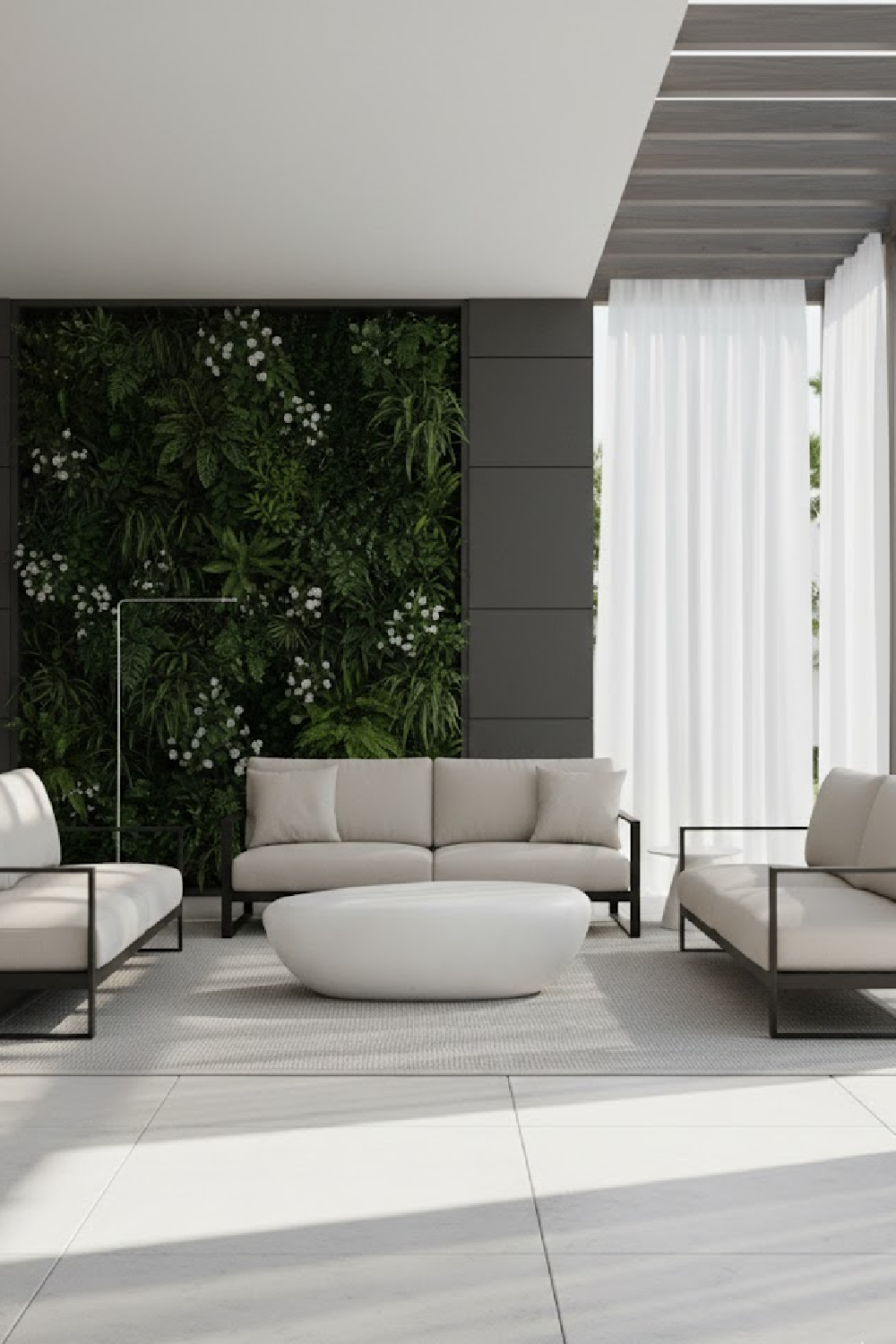White Organic-Shaped Indoor/Outdoor Coffee Table L by Splendido Corvo, alternate view 8