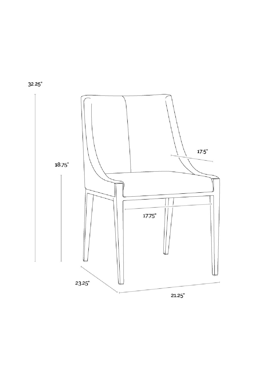 Fabric Upholstered Dining Chair by Splendido Dionne, alternate view 17