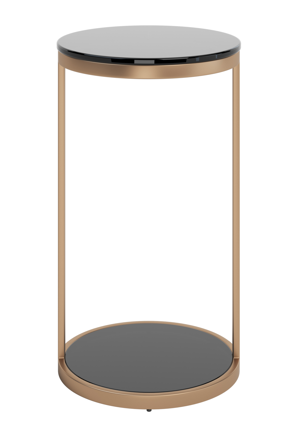 Round Black Glass End Table by Splendido Benjamin Side Table