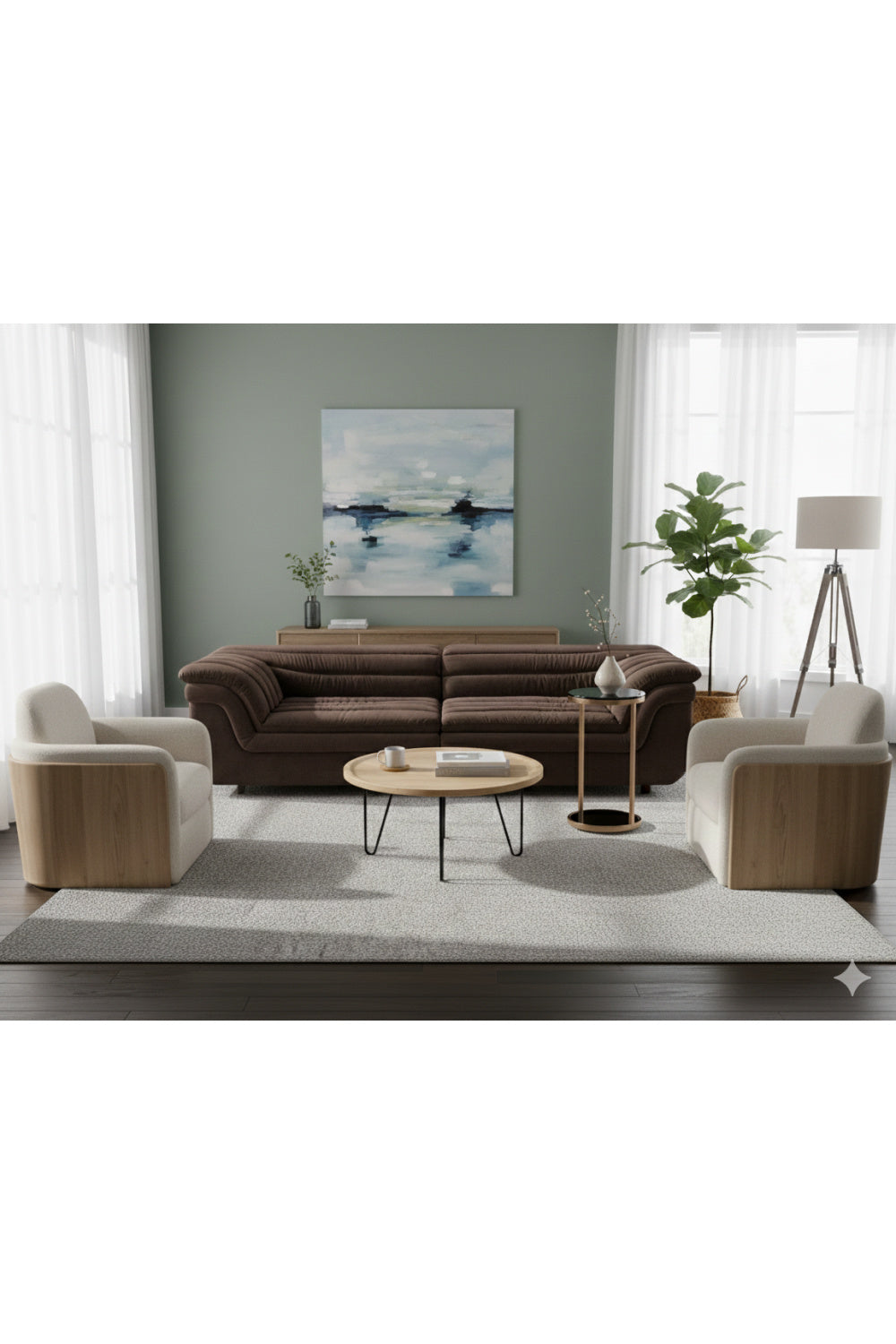 Round Black Glass End Table by Splendido Benjamin Side Table, alternate view 7
