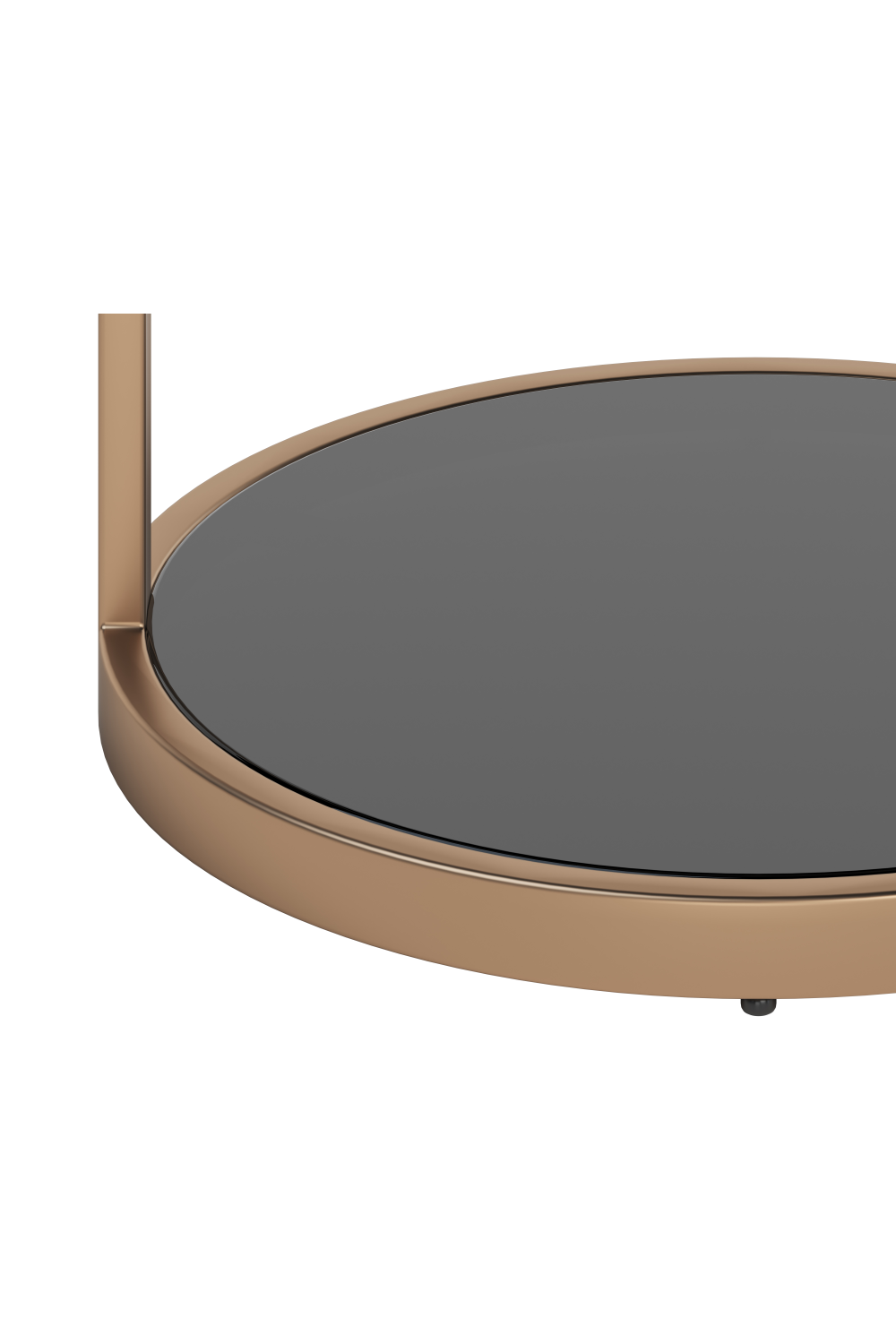 Round Black Glass End Table by Splendido Benjamin Side Table, alternate view 6