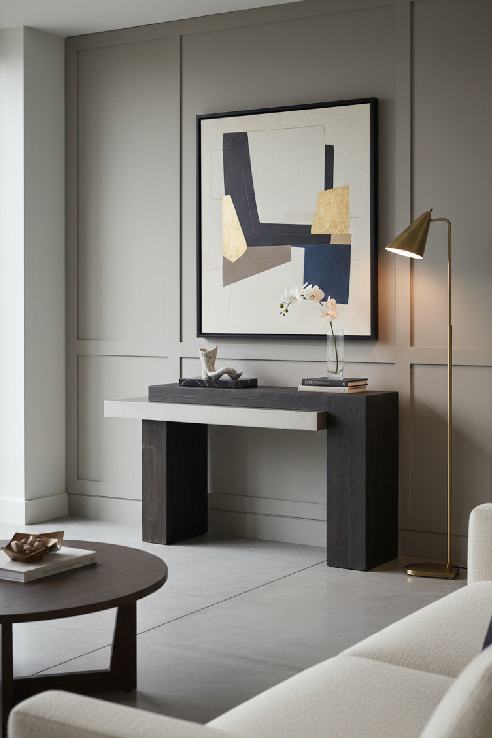 Rectangular Timber-Effect Indoor/Outdoor Console Table by Splendido Herriot, alternate view 12