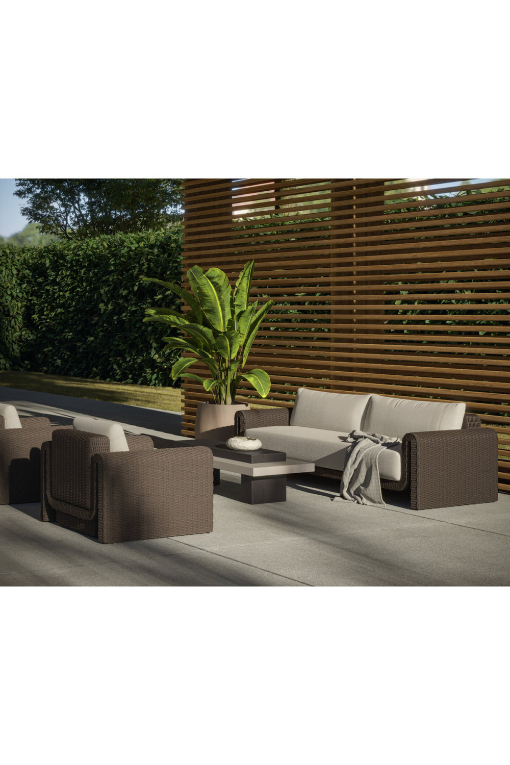 Rectangular Timber-Effect Indoor/Outdoor Coffee Table by Splendido Herriot, alternate view 19