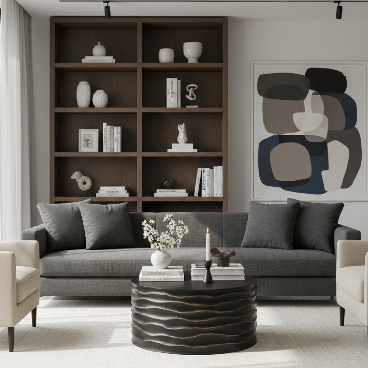 Hand-Sculpted Concrete Coffee Table | Splendido Corey | Oroa.com