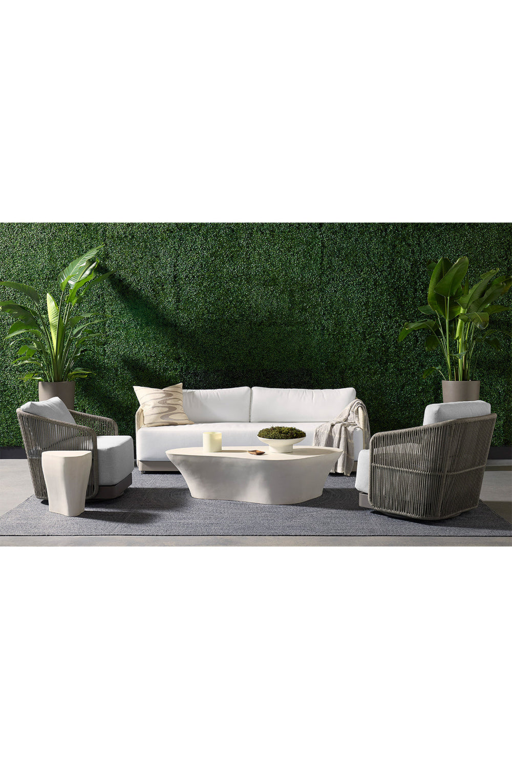 White Freeform Indoor/Outdoor End Table L by Splendido Dali Side Table, alternate view 8
