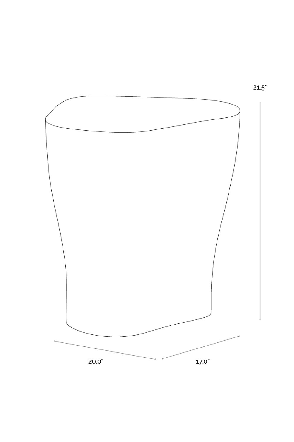 White Freeform Indoor/Outdoor End Table L by Splendido Dali Side Table, alternate view 9
