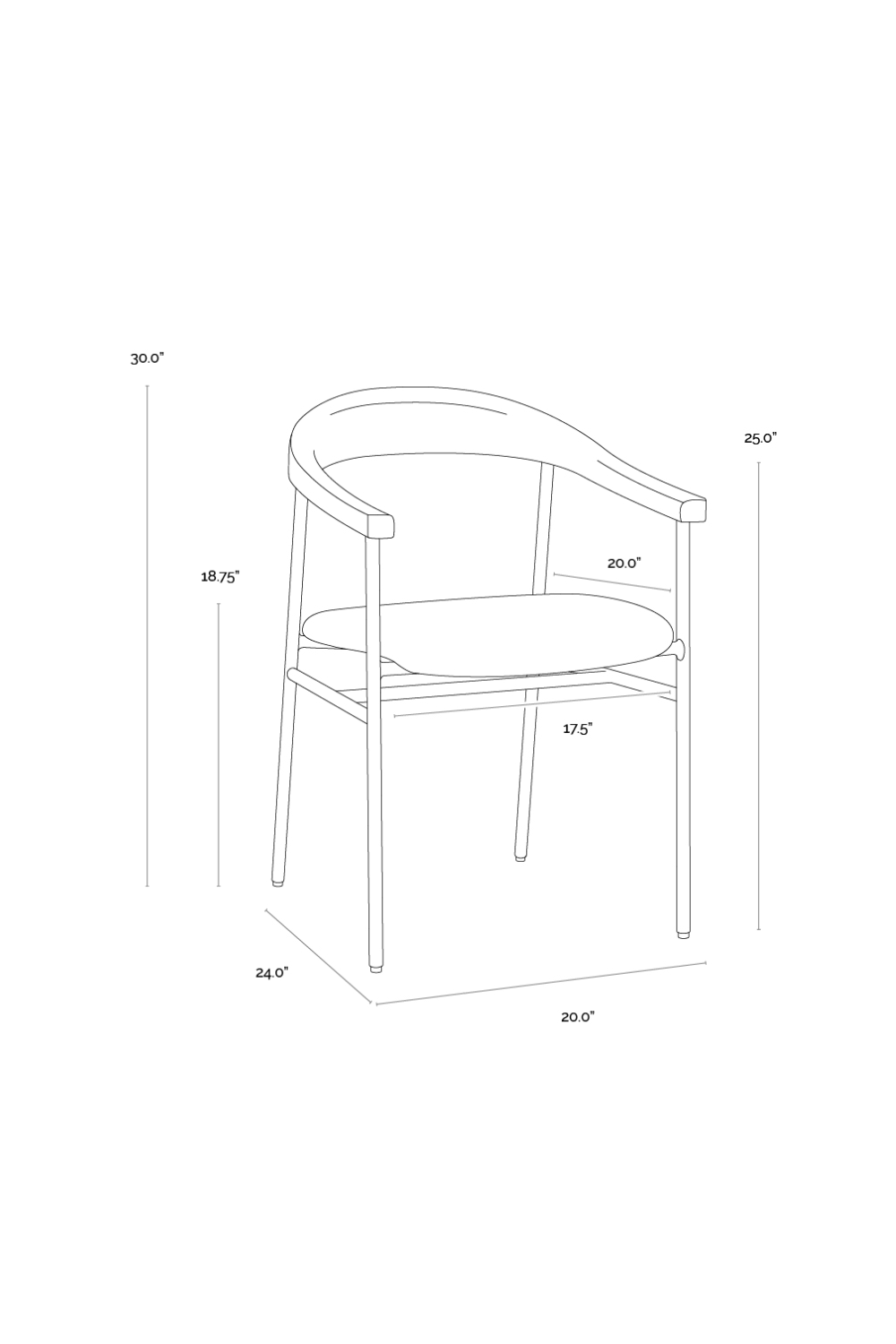 Rubberwood Back Dining Chair by Splendido Giorgio, alternate view 9