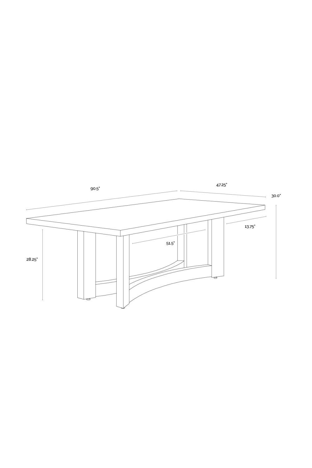 Light Washed Oak Dining Table by Splendido Arezza, alternate view 9