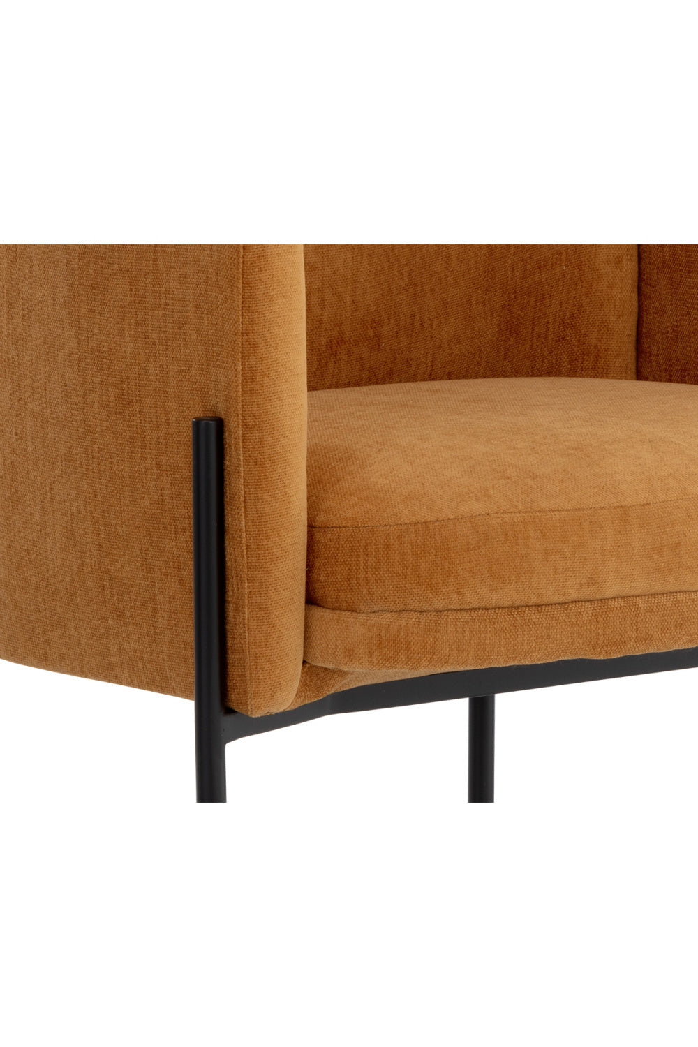 Modern European furniture - Yellow Fabric Dining Armchair - www.oroa.com