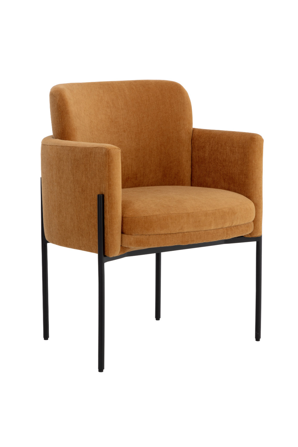 Yellow Fabric Dining Armchair by Splendido Richie Dining Chair