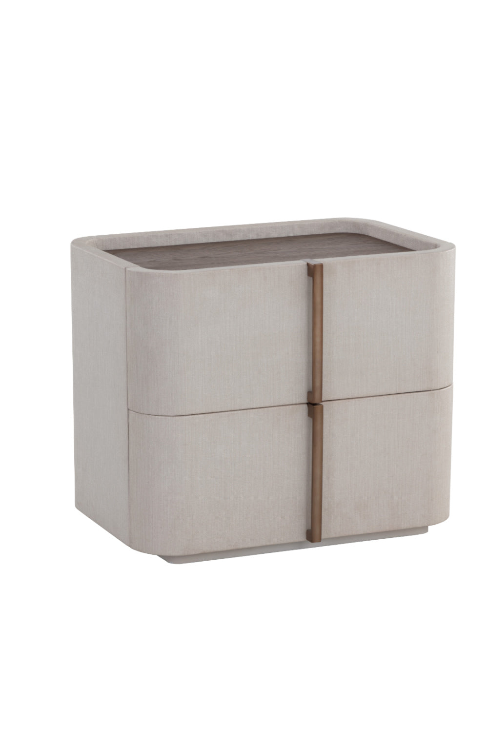 Leather-Look 2-Drawer Nightstand by Splendido Jamille