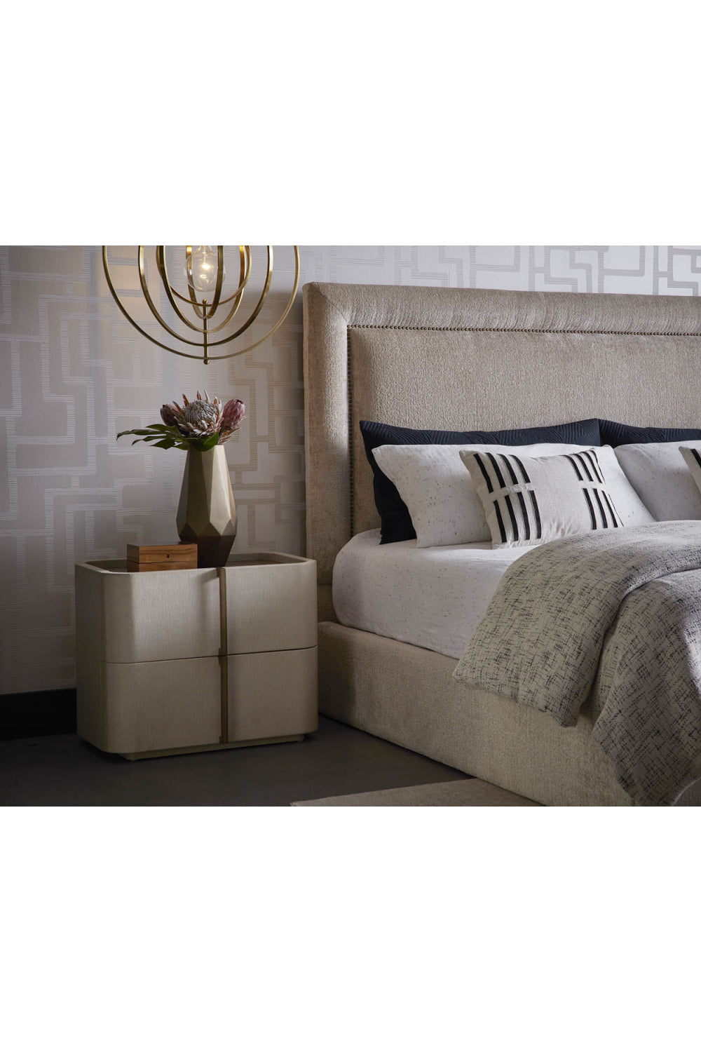 Leather-Look 2-Drawer Nightstand by Splendido Jamille, alternate view 14