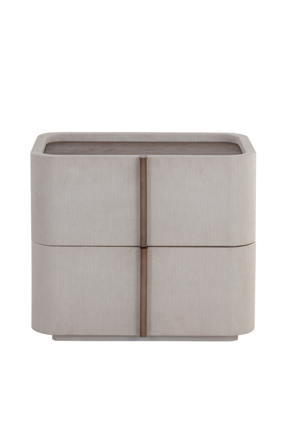 Leather-Look 2-Drawer Nightstand by Splendido Jamille, alternate view 3