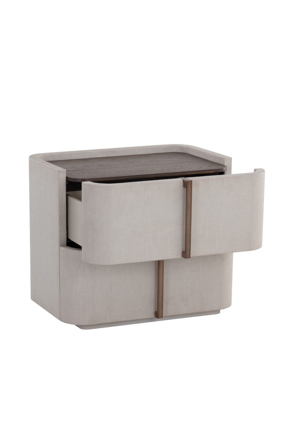 Leather-Look 2-Drawer Nightstand by Splendido Jamille, alternate view 5