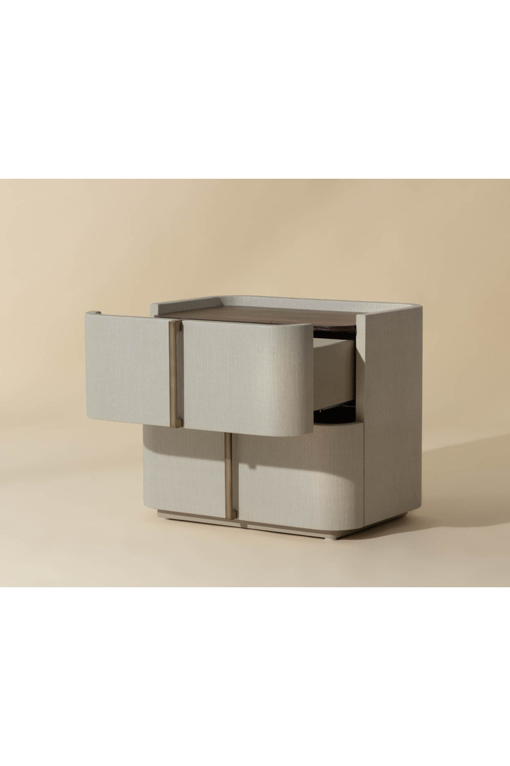 Leather-Look 2-Drawer Nightstand | Splendido Jamille | Oroa.com