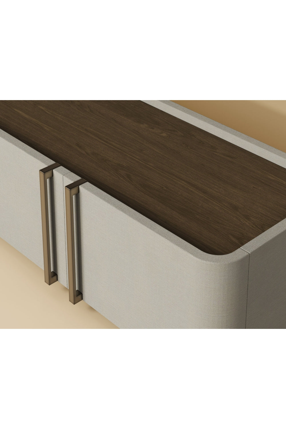 Cream Leather 4-Door Storage Cabinet by Splendido Jamille, alternate view 11