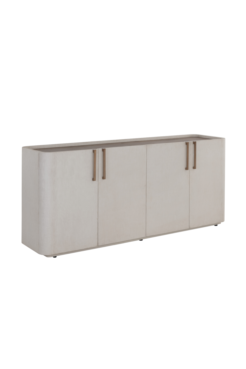 Cream Leather 4-Door Sideboard | Splendido Jamille