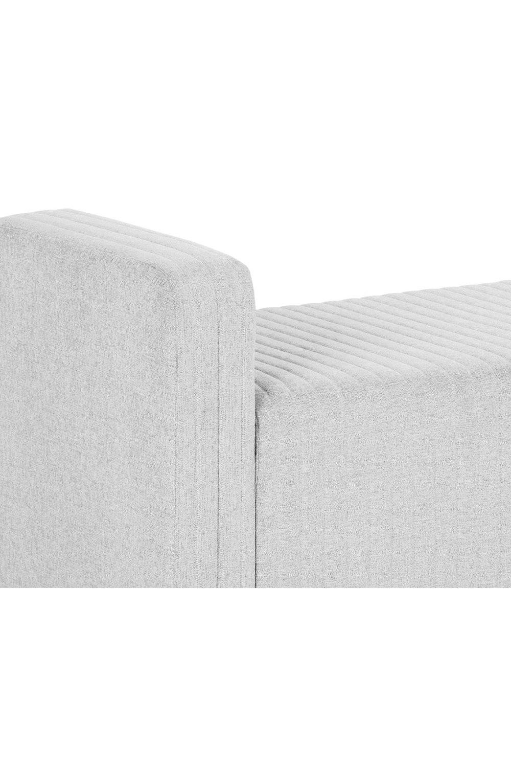 Channel-Tufted Fabric Bench by Splendido Odette, alternate view 4