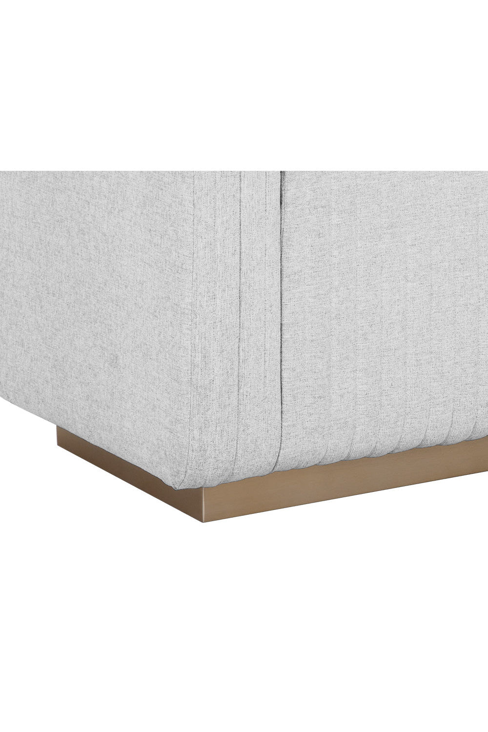 Channel-Tufted Fabric Bench by Splendido Odette, alternate view 5