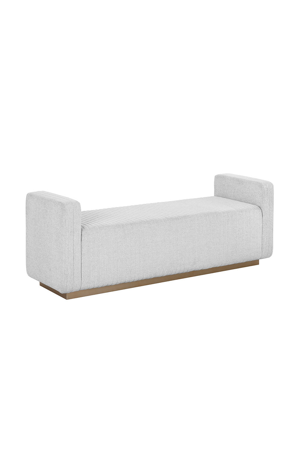 Channel-Tufted Fabric Bench by Splendido Odette, alternate view 3