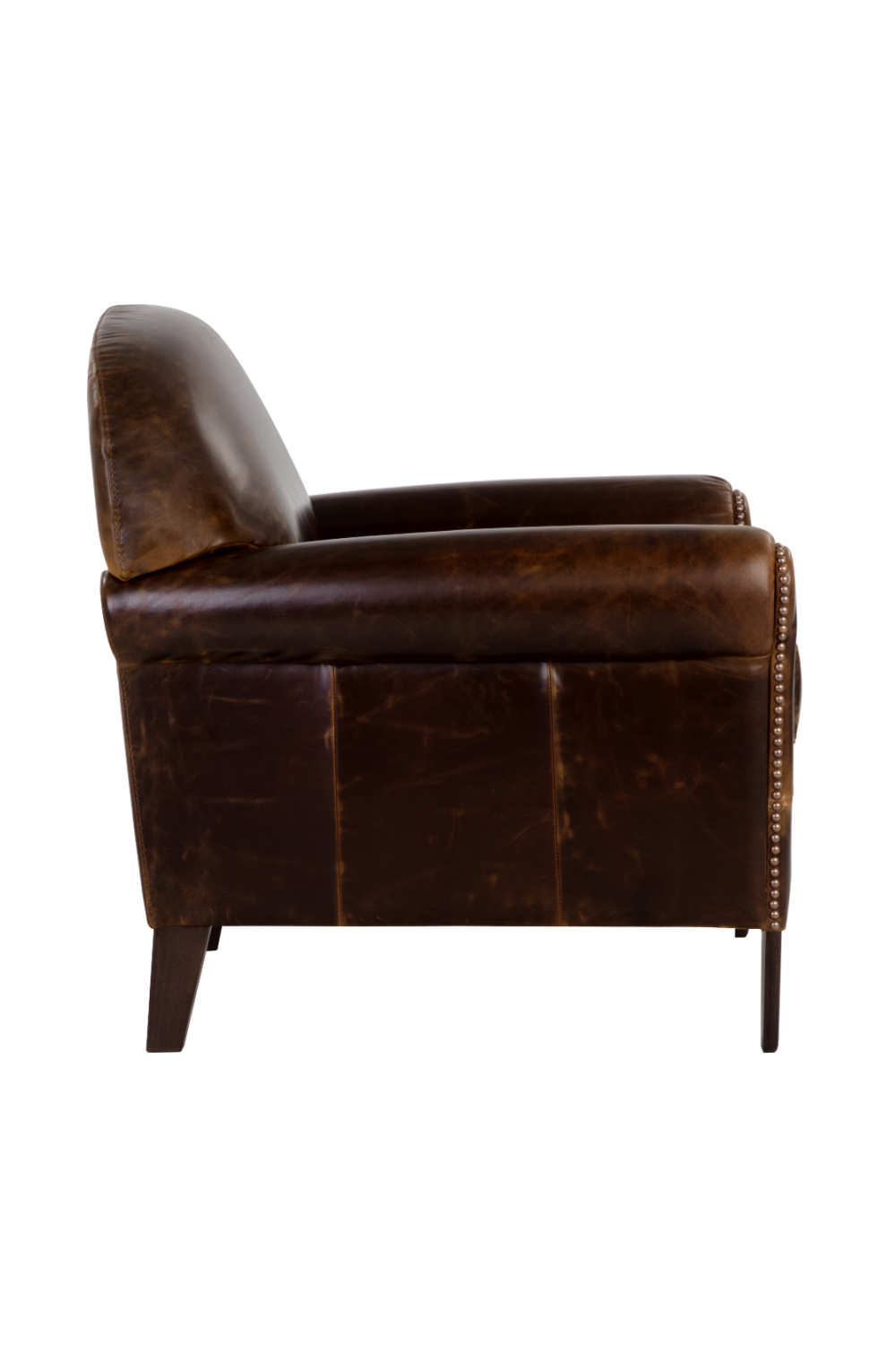 Sculpted Leather Lounge Chair by Splendido Bastoni Accent Chair, alternate view 4