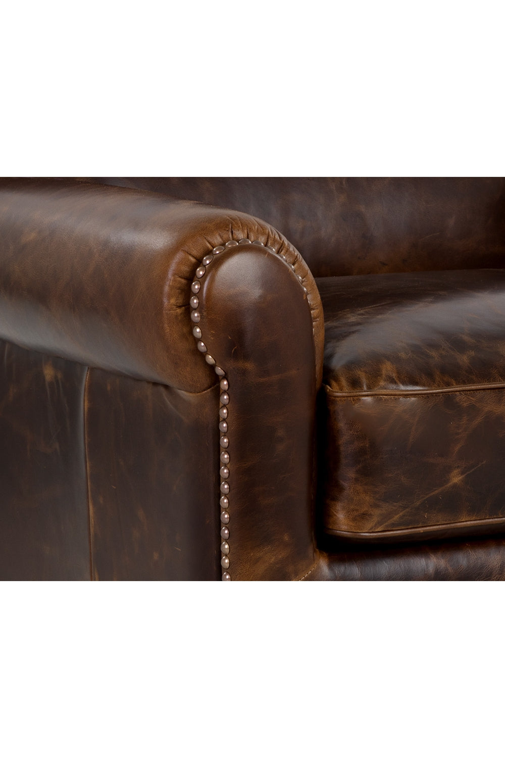 Sculpted Leather Lounge Chair by Splendido Bastoni Accent Chair, alternate view 8