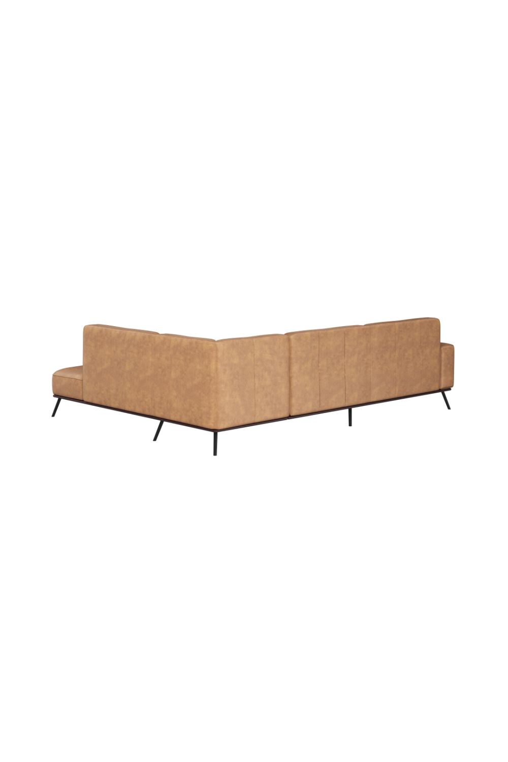 Brown Leather Chaise Sofa by Splendido Brandi, alternate view 5