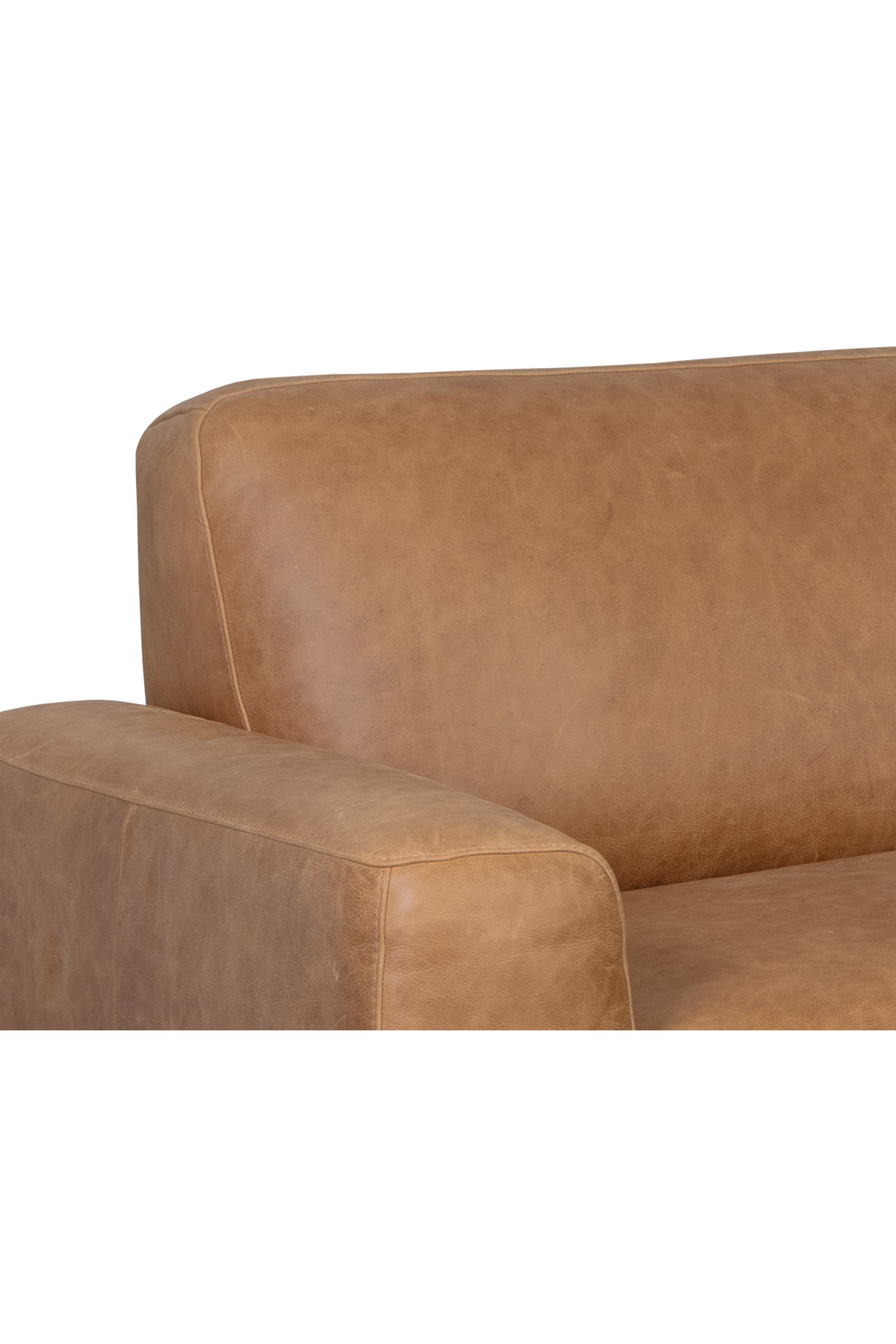 Brown Leather Chaise Sofa by Splendido Brandi, alternate view 6