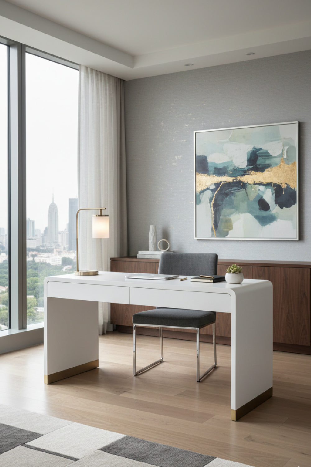 Curved Wood Desk by Splendido Ilona, alternate view 2