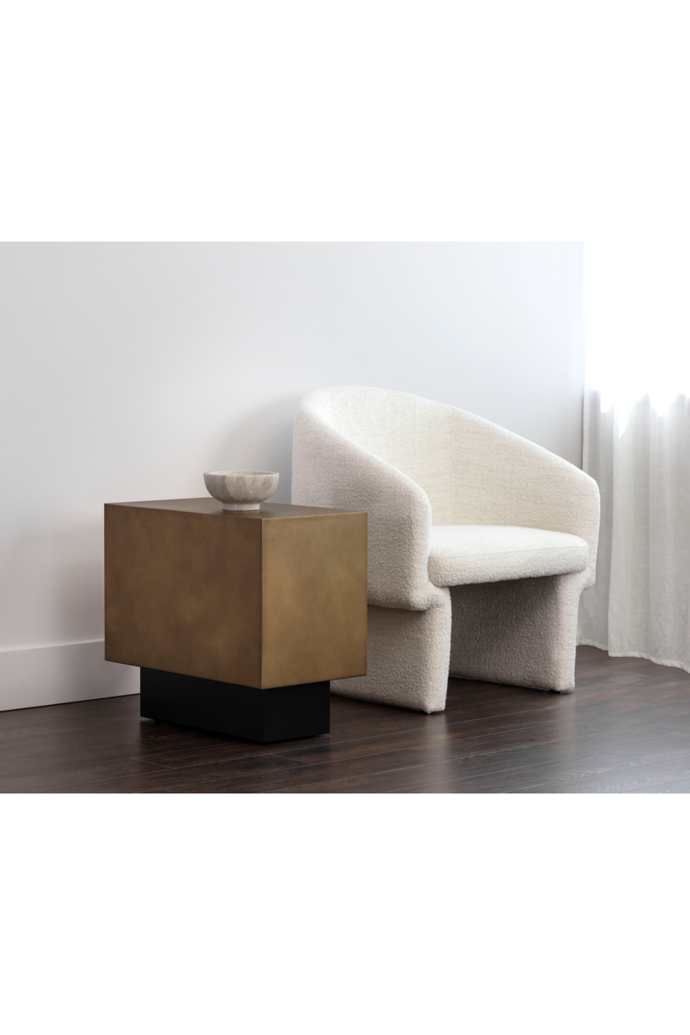 Rectangular Brass Side Table by Splendido Blakely, alternate view 7