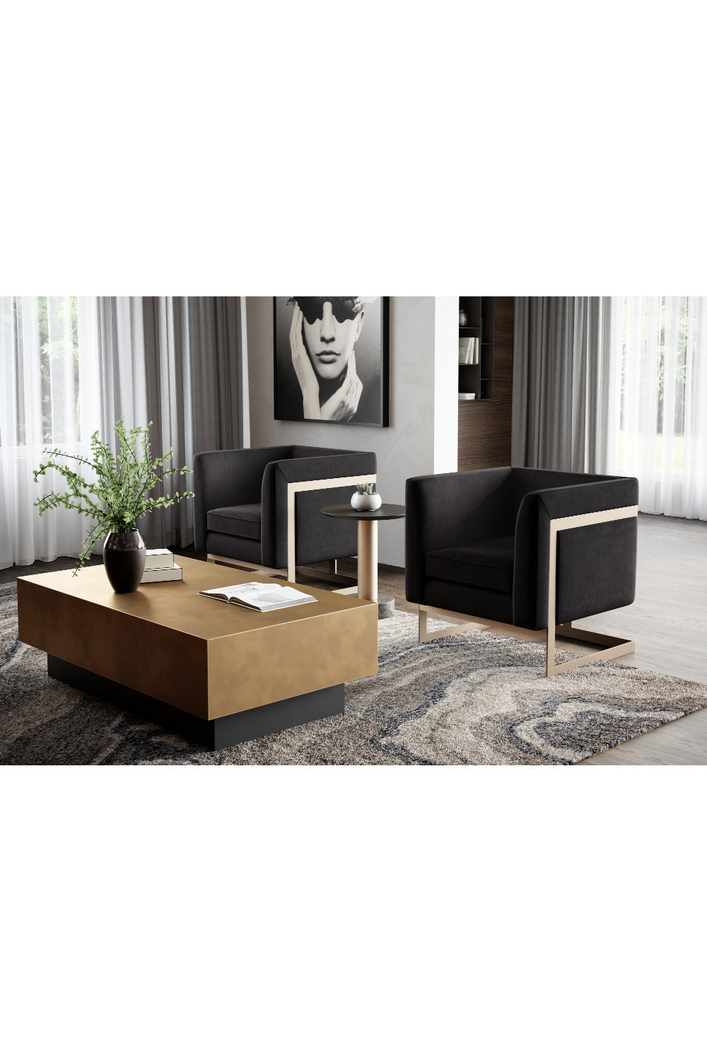Steel Top Coffee Table by Splendido Blakely, alternate view 5