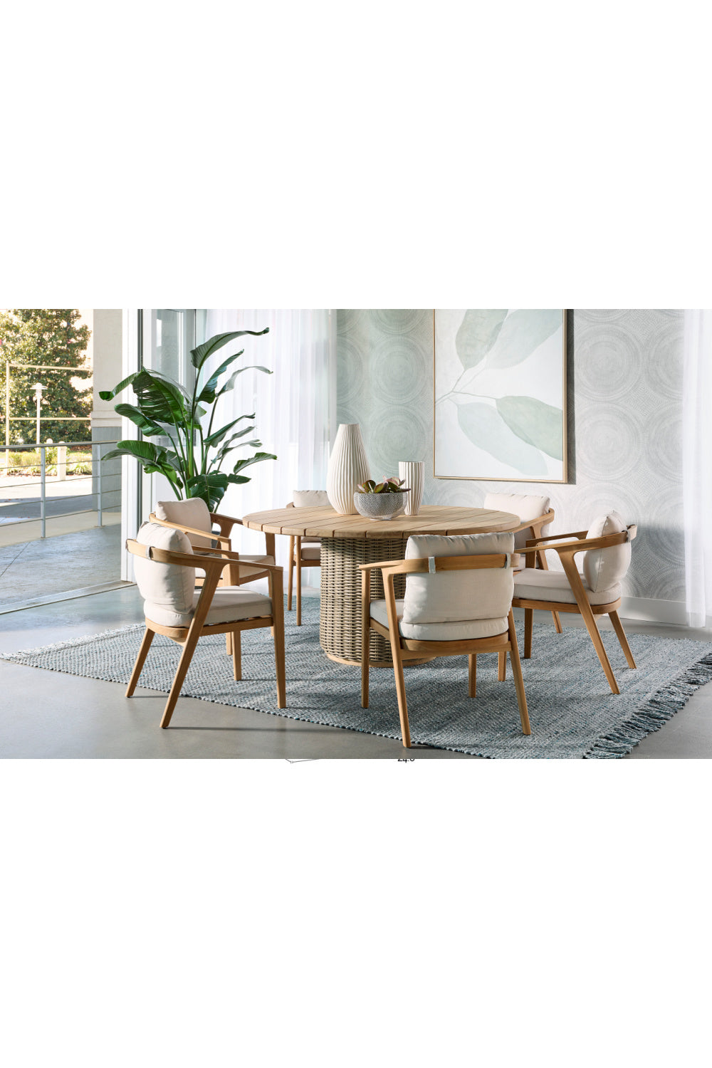 Cream Padded Outdoor Dining Chair by Splendido Coraline, alternate view 10