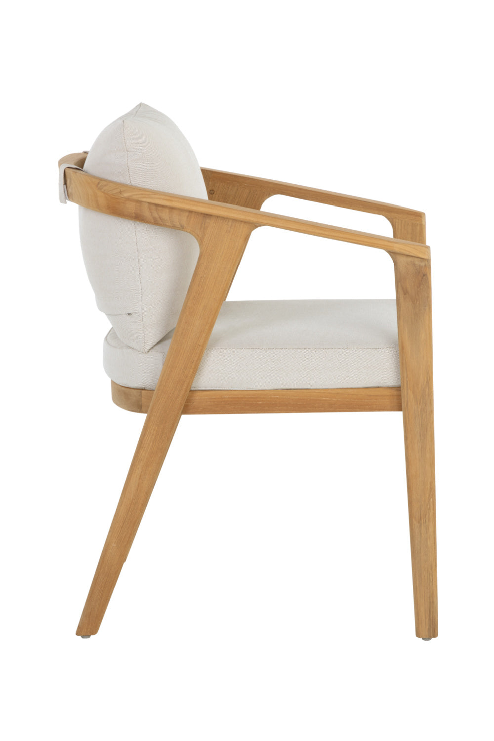 Cream Padded Outdoor Dining Chair by Splendido Coraline, alternate view 4