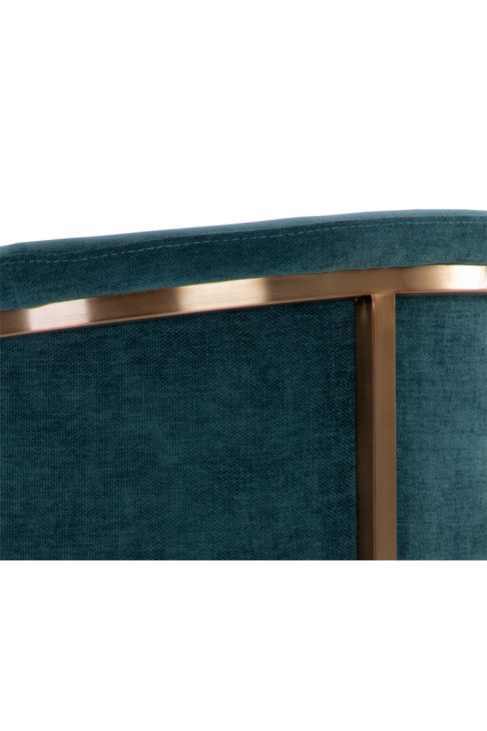 Teal Fabric Cantilever Dining Chair - Gold Frame by Splendido, alternate view 8