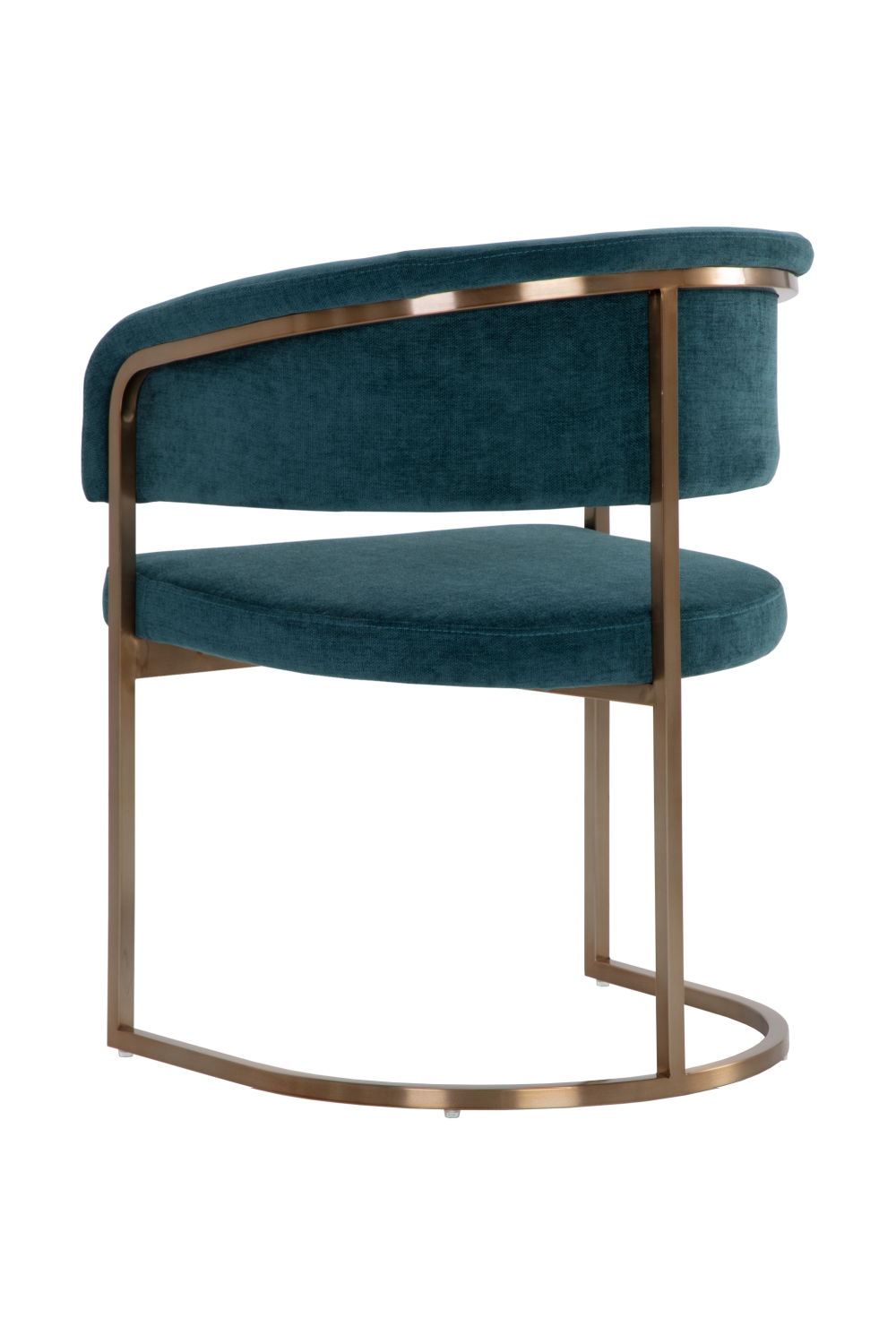 Teal Fabric Cantilever Dining Chair - Gold Frame by Splendido, alternate view 5