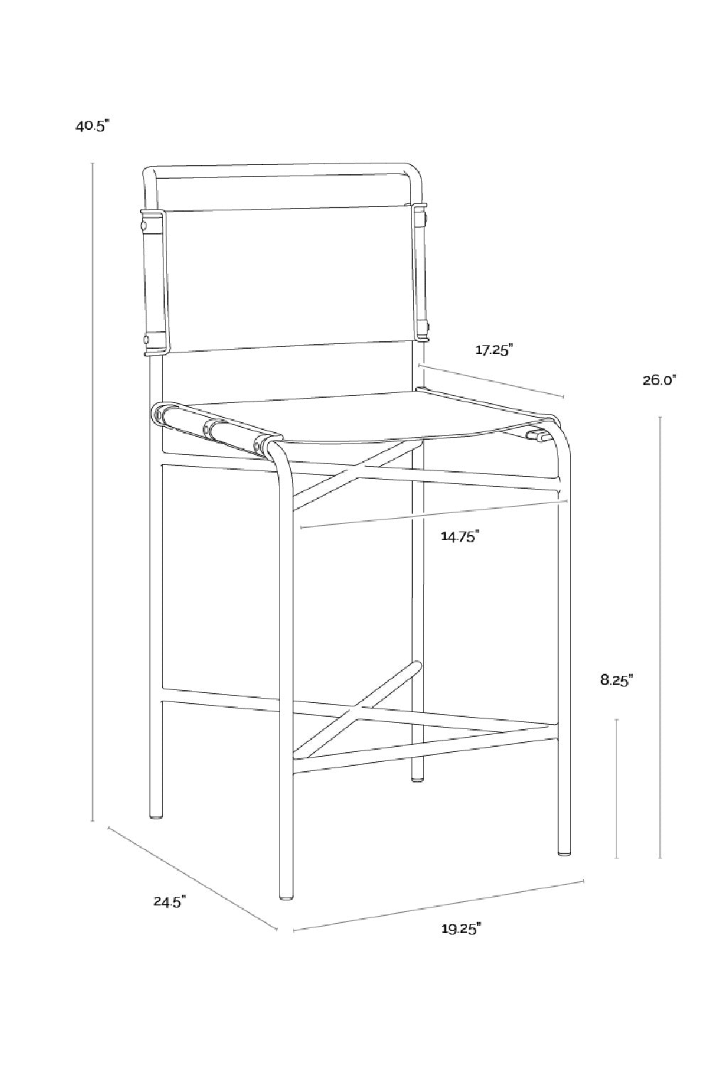 Classic Leather Counter Stool by Splendido Corrigan, alternate view 9