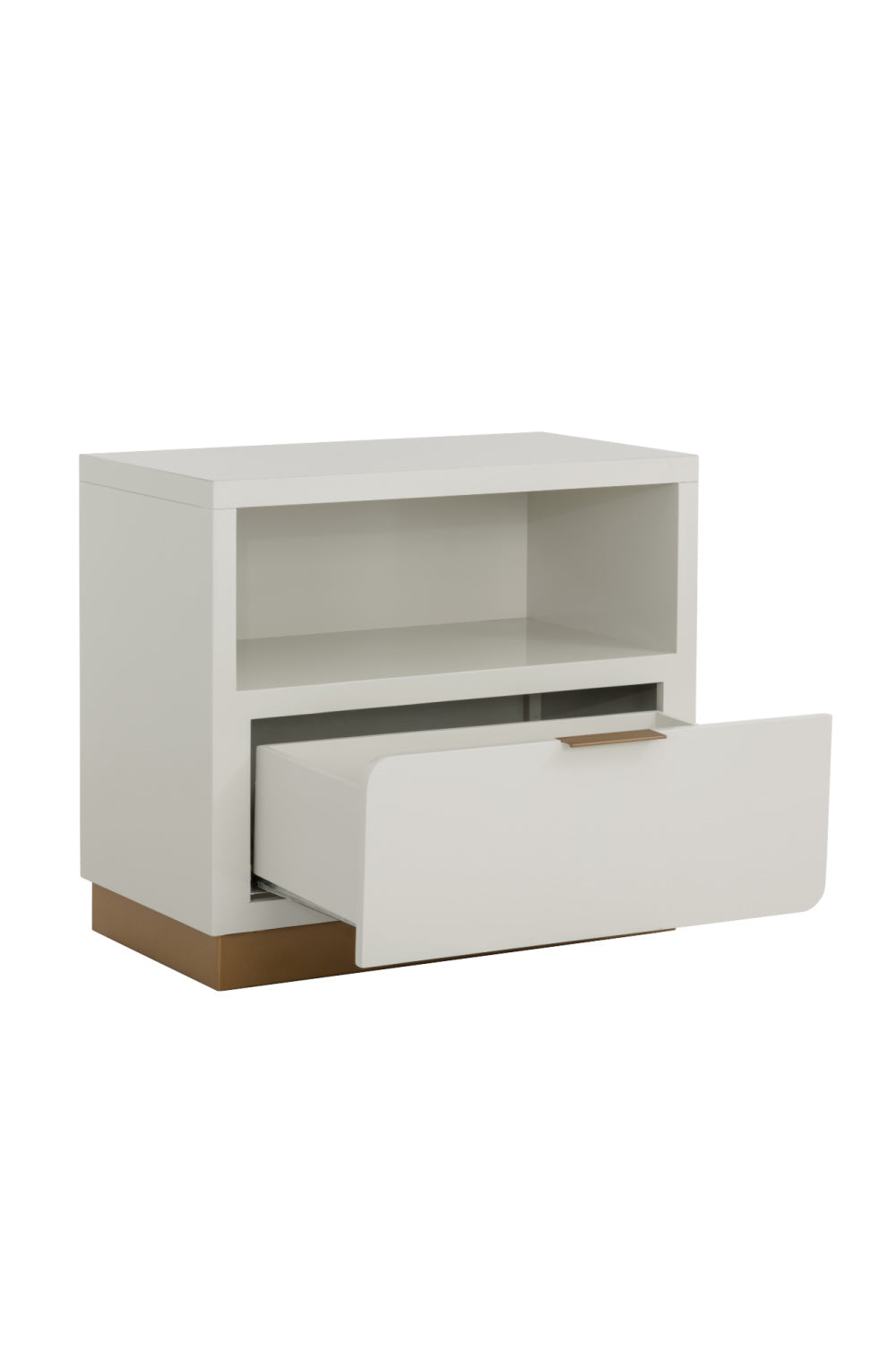 Rectangular Cream Bedside Table by Splendido Jenkins Nightstand, alternate view 4