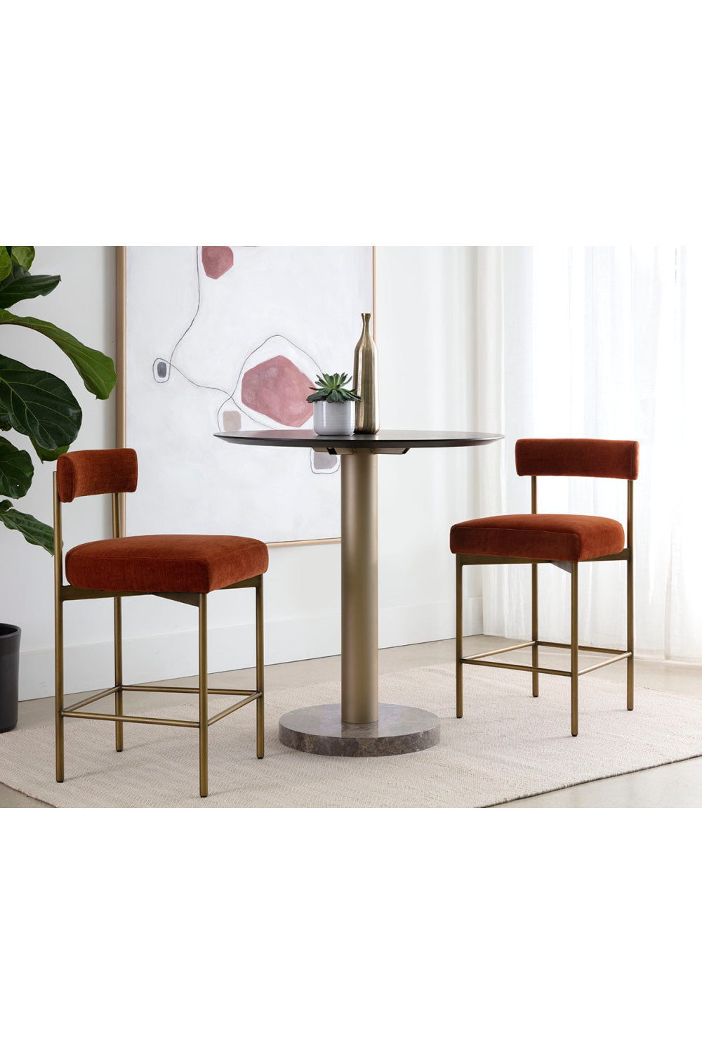 Low Back Fabric Counter Stool by Splendido Seneca Barstool, alternate view 19