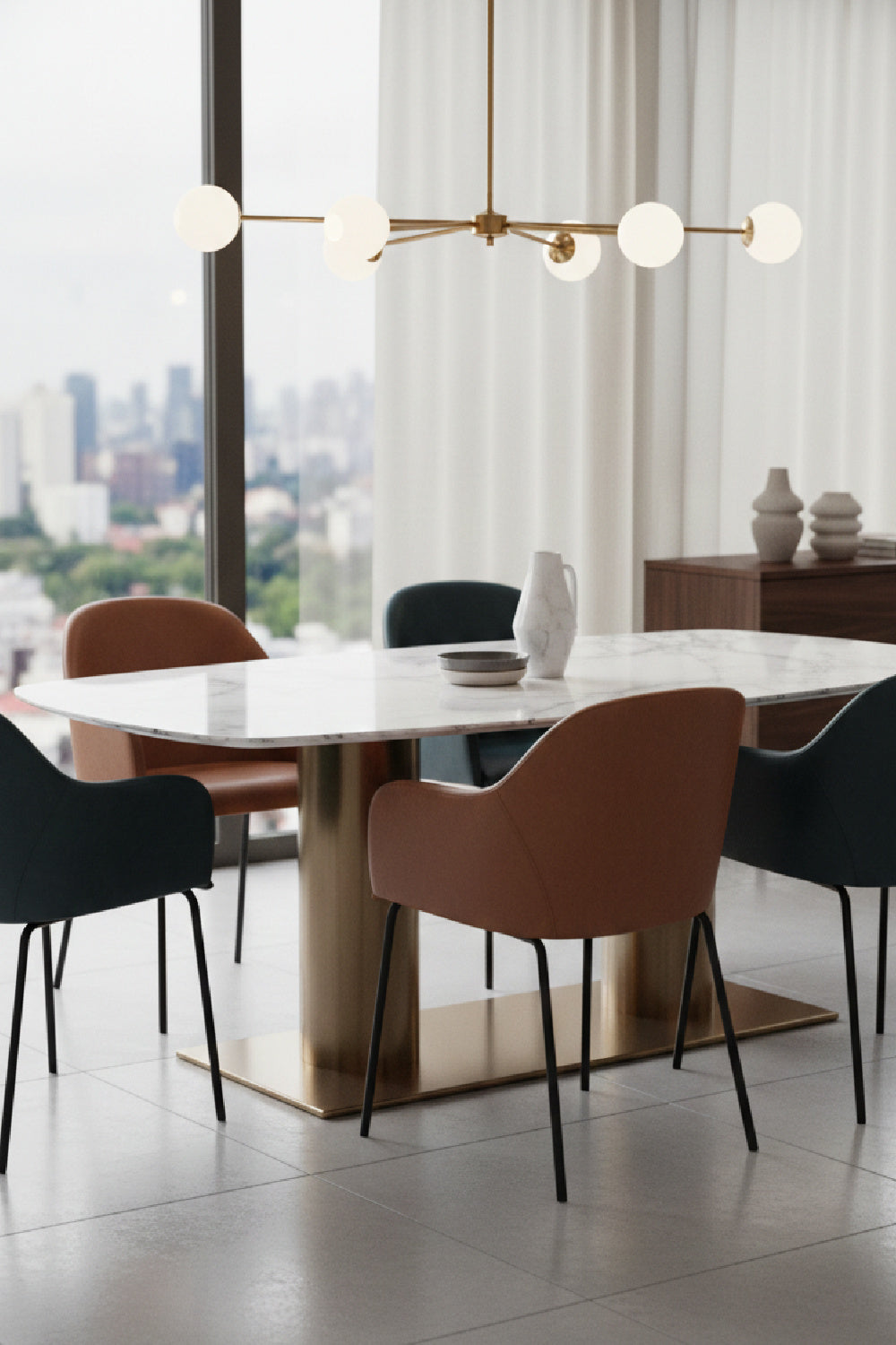 Leather Look Dining Armchair by Splendido Hensley Dining Chair, alternate view 2
