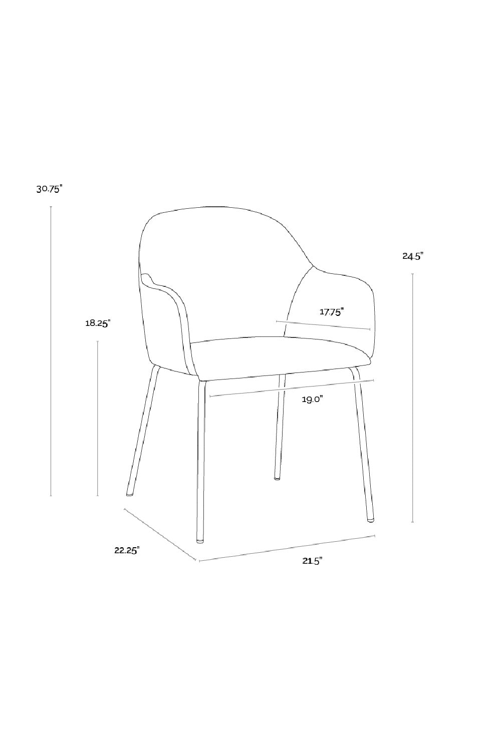 Leather Look Dining Armchair by Splendido Hensley Dining Chair, alternate view 10