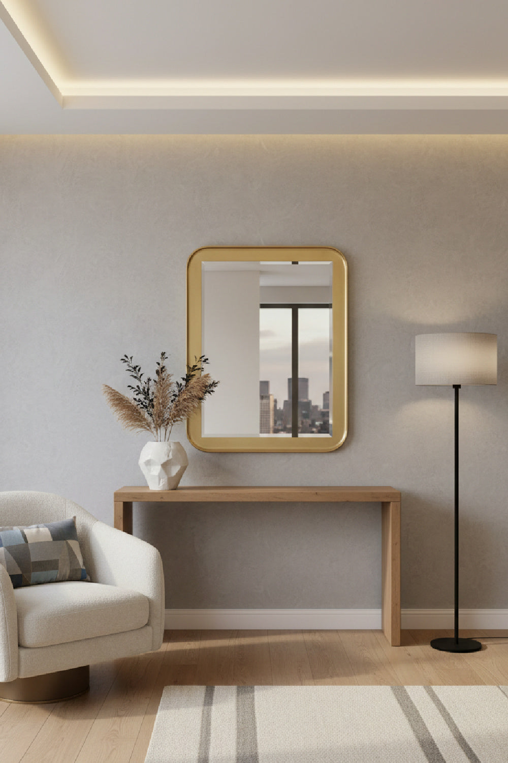 Gold Framed Wall Mirror by Splendido Topanga, alternate view 2