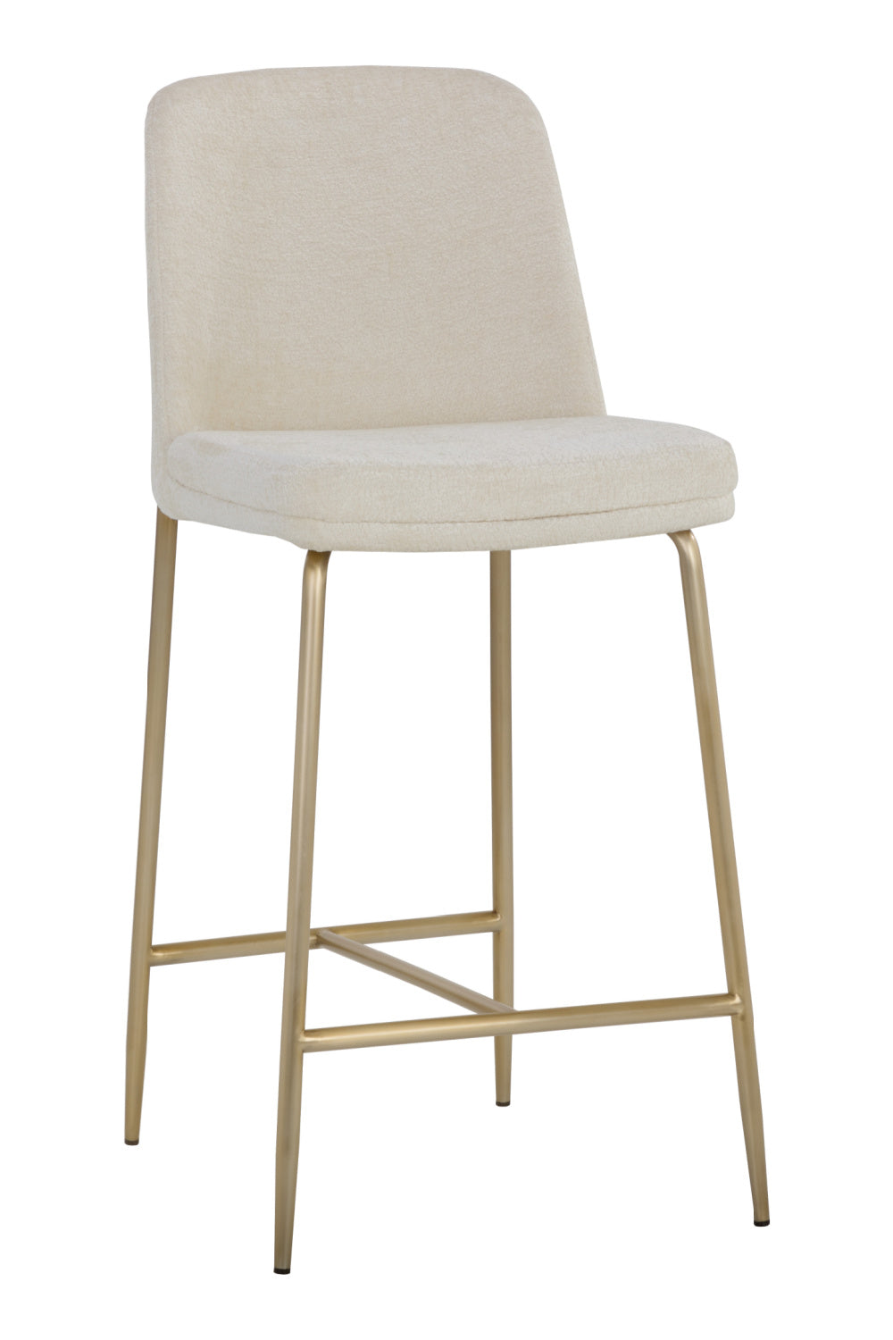 Antique Brass Fabric Counter Stool by Splendido Zeke