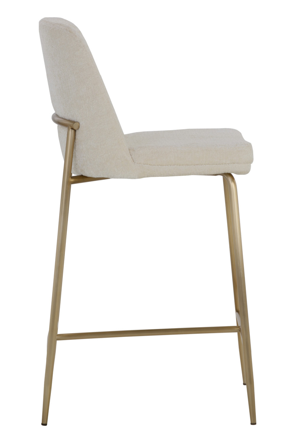 Antique Brass Fabric Counter Stool by Splendido Zeke, alternate view 4