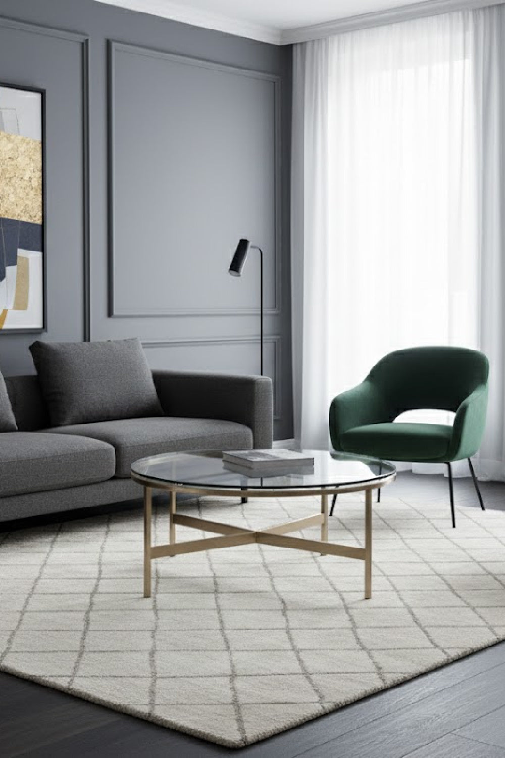 Bronze Framed Glass Coffee Table | Splendido Flato | Oroa.com