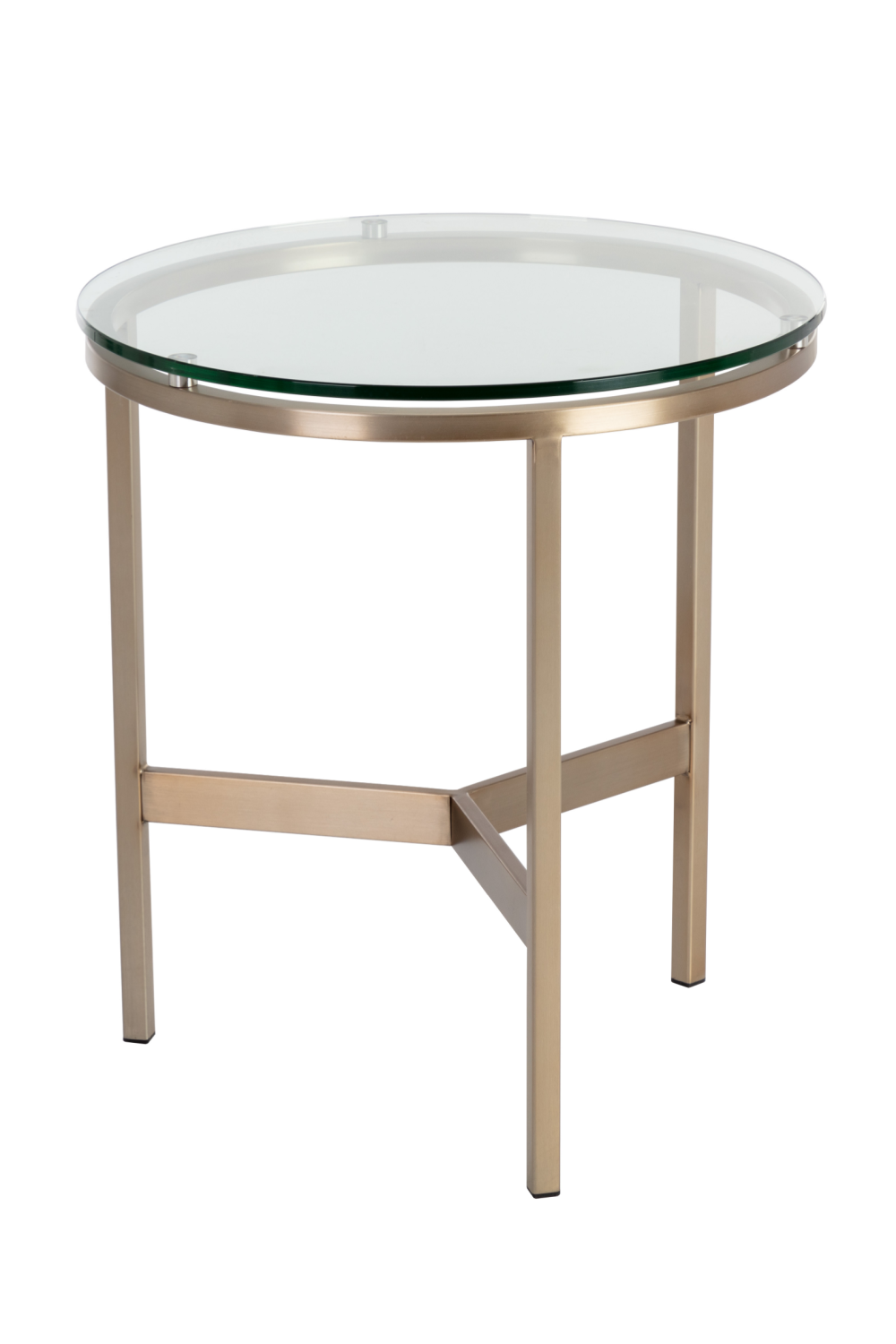 Tempered Glass Round End Table by Splendido Flato Side Table