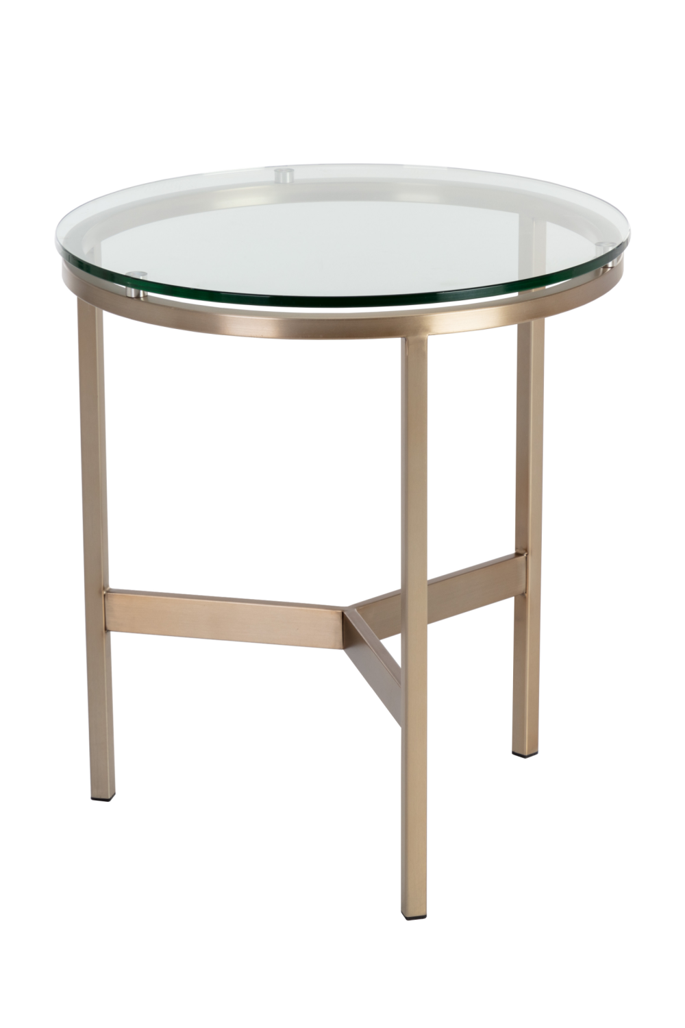 Tempered Glass Round End Table by Splendido Flato Side Table, alternate view 3