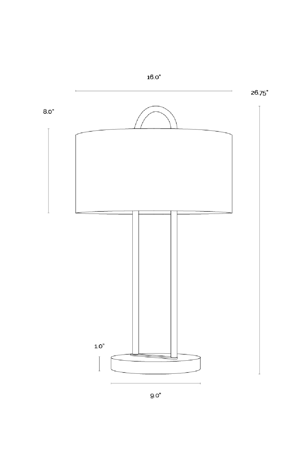 Drum Shade Table Lamp by Splendido Kezna, alternate view 10