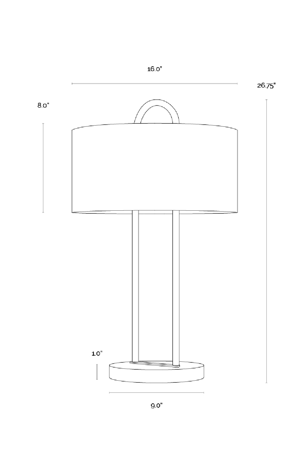 Drum Shade Table Lamp by Splendido Kezna, alternate view 29
