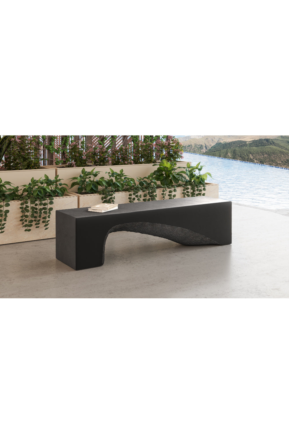 Textured Concrete Bench by Splendido Soma, alternate view 15