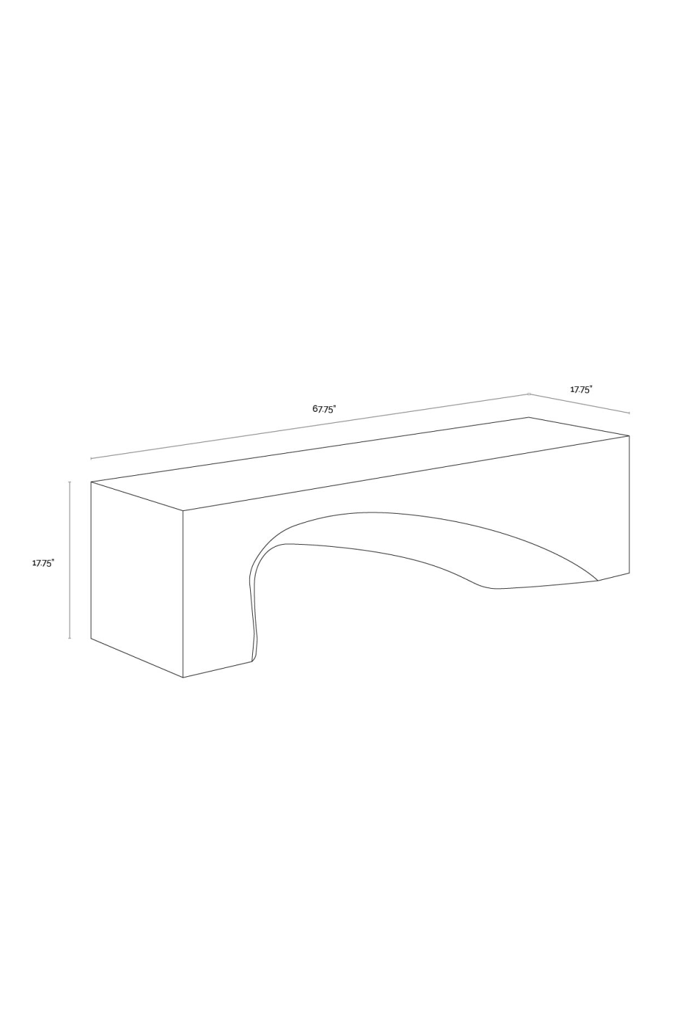 Textured Concrete Bench by Splendido Soma, alternate view 16